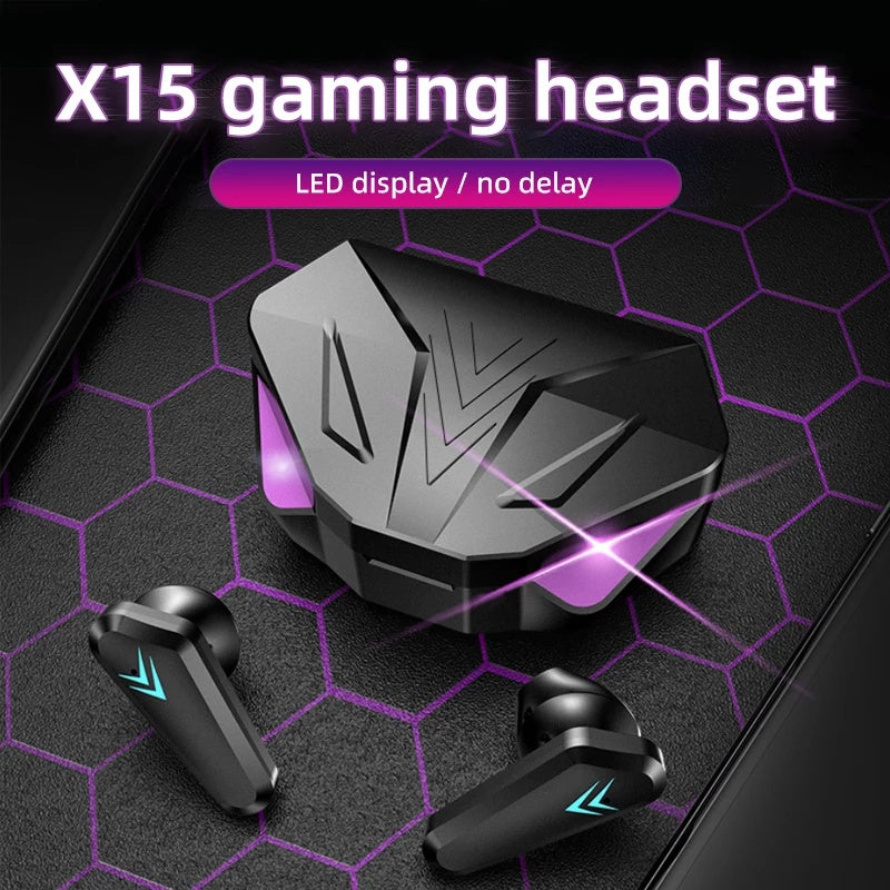 HOT Earbuds LED Display X15 Headset TWS Gaming Wireless Earphones & Head Earbuds
