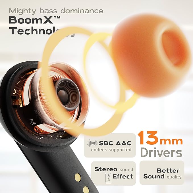 Boult GOBOULT(Previously Z40 Pro with 100H Playtime,Quad Mic ENC,45ms Low Latency Gaming