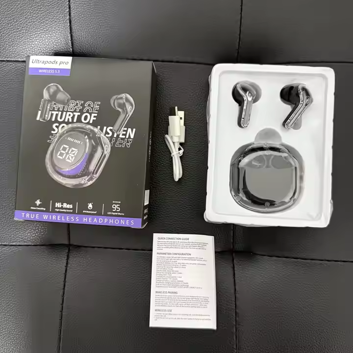 Air39 Audifonos Transparent ENC Noise Reduction Game Ecouteur Bt Headphone Long Battery Bt 5.3 Earbuds