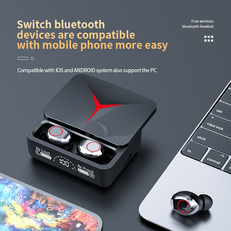 M90 Pro TWS Infurion Bluetooth 5.2 Headphones Touch Control Earphones LED Display Headset 9D HiFi Quality Wireless Earbuds