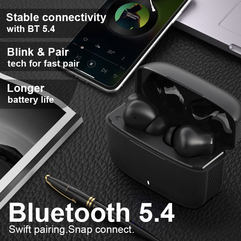 T8 TWS Headphones Stereo Sound Earphones 35H Playtime Gaming Earbuds Waterproof V5.4 Wireless Earphones ENC TWS