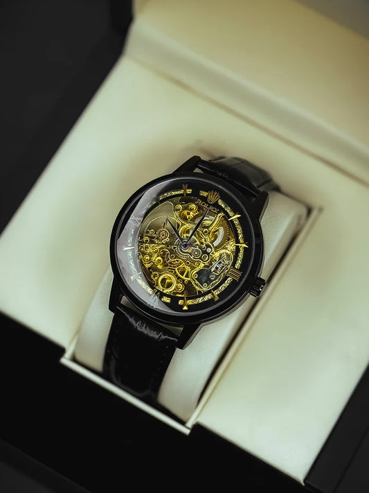 Rollie Automatic Leather Watch