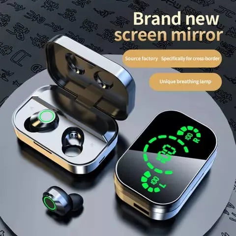 YD03 TWS Bluetooth 5.3 Earbuds HIFI Music Smart Touch Control LED Display Wireless Earphone with Charging Box-Blac