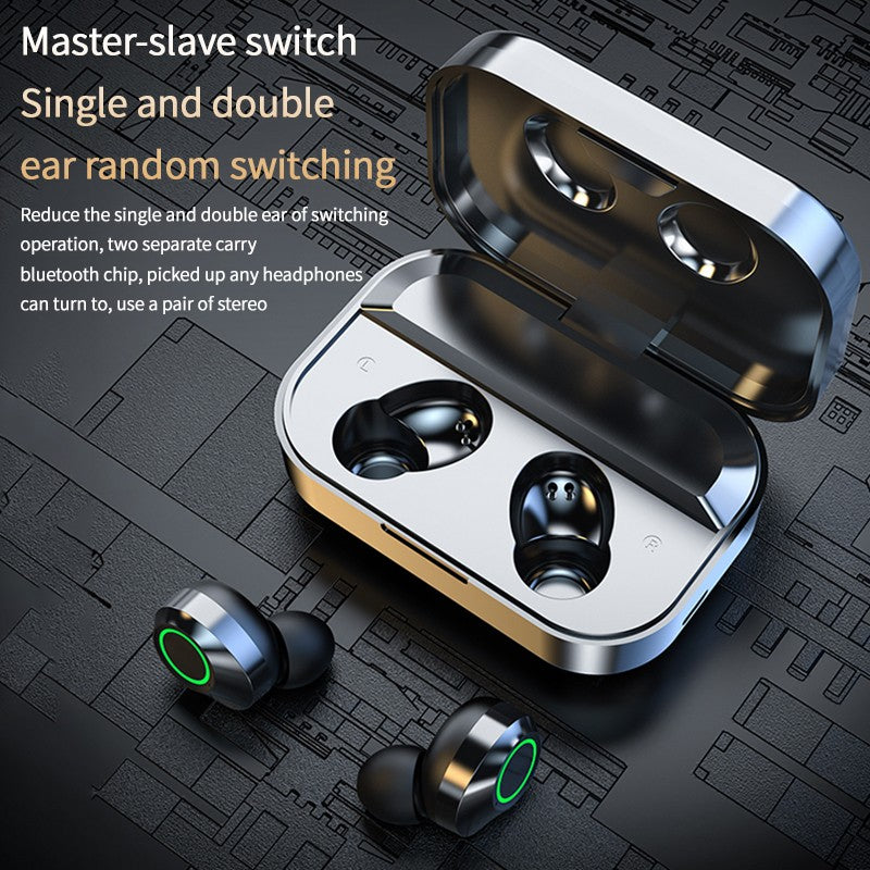 YD03 TWS Bluetooth 5.3 Earbuds HIFI Music Smart Touch Control LED Display Wireless Earphone with Charging Box-Blac