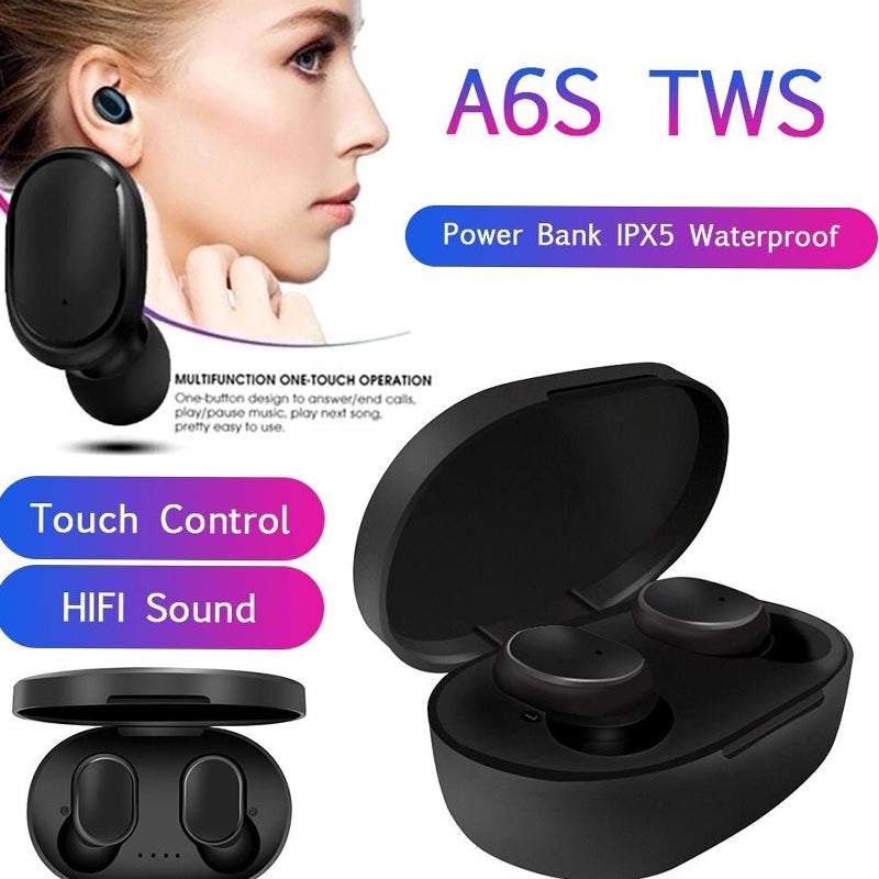 2024 Original A6s Tws Wireless Ecouteur Earphone Earbuds Bt 5.3 Fone De Ouvido bluetooth Waterproof In-ear Audifonos bluetooth