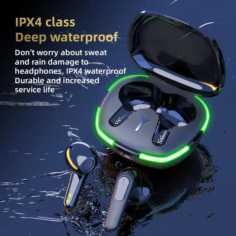 Headphones New Arrival Factory Price IPX4 Waterproof Sports Wireless Headphones BT5.1 With Display Game In-Ear Earbud