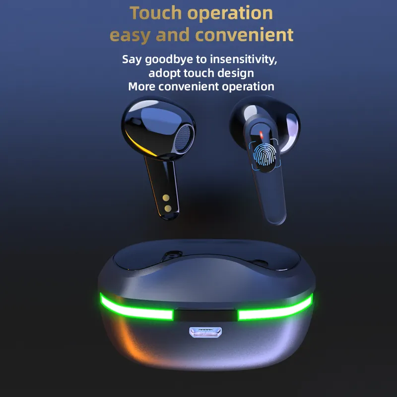 Headphones New Arrival Factory Price IPX4 Waterproof Sports Wireless Headphones BT5.1 With Display Game In-Ear Earbud