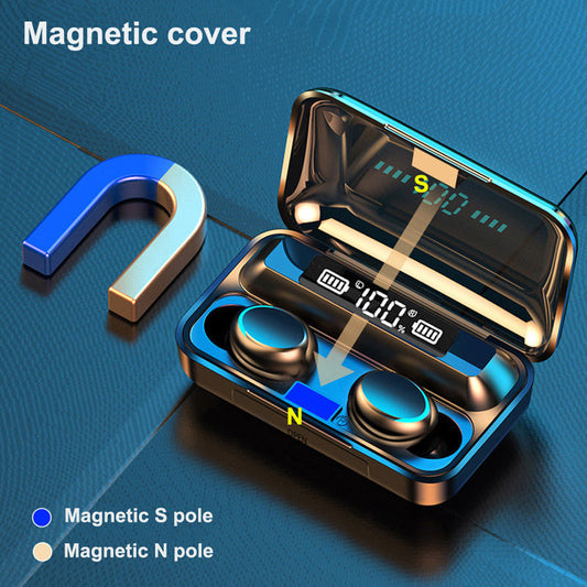 F9 Wireless Earbuds Non-Noise Cancelling TWS Earphones & Headphones with Digital LED Battery Display for Gaming